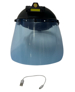 Face Shield with Removable and Rechargeable Light