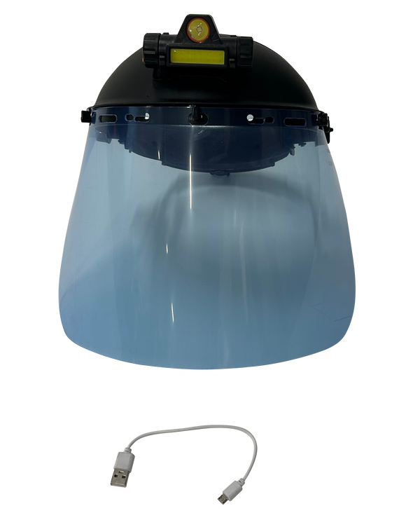 Face Shield with Removable and Rechargeable Light