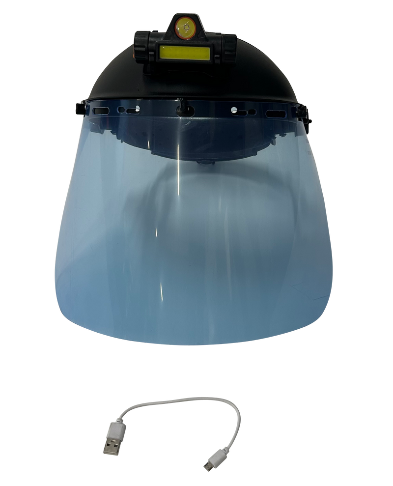 Face Shield with Removable and Rechargeable Light