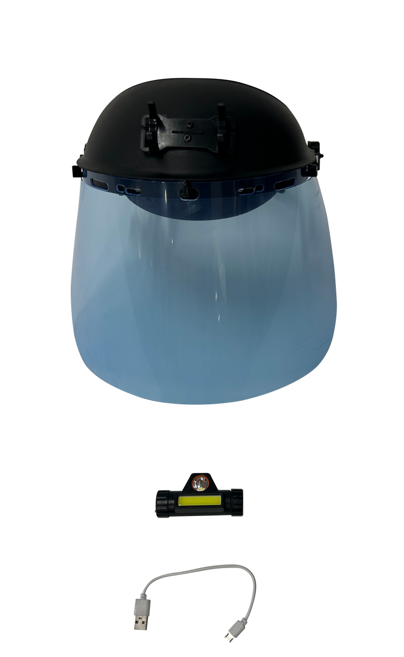 Face Shield with Removable and Rechargeable Light